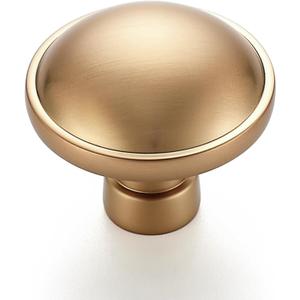 Ravinte 25 Pack 1-1/4 Inch Diameter Kitchen Cabinet Knobs Champagne Bronze Dresser Knobs Round Solid Cabinet Drawer Pulls for Kitchen Cupboard Hardware