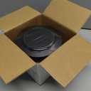 bUCLA 100PCS Black and Gold Plastic Plates - 6.25 inch Black Gold Premium Hard Disposable Dessert/Salad/Appetizer/Small Cake Plates for Party, Graduation & New year