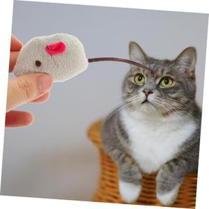 Plush Cat Toy Cute Mouse Kitten Toys Interactive Cat Mice for Indoor