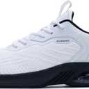 Mens Running Shoes Athletic Tennis Sneakers EU 44 -US 10.5 (White/Black)