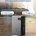 Dehumidifier, 95 OZ Dehumidifiers for Home (800 sq.ft), Quiet Small Dehumidifiers for Bedroom Bathroom Basements Closet RV, Auto Shut Off, Two Working Models and 7 Colors LEDGery