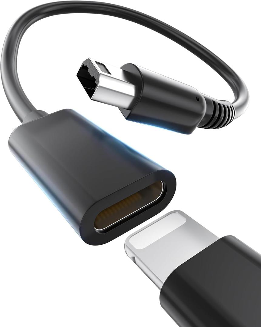 Charging Adapter for Nintendo 3DS / 2DS / DSi Compatible with Lightning Cable 10cm Short Cable Power Only (1)
