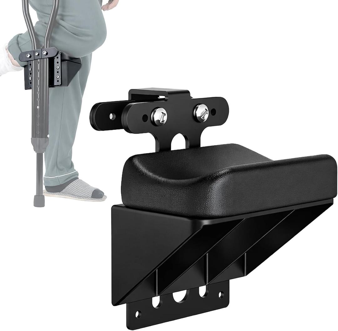 Crutch Knee Rest Pad, Adjustable Leg Support for Post-Op Knee Recovery, Injury Relief & Fracture Support, Comfort Knee Cushion for Crutches, Mobility Aid for Elderly & Disabled