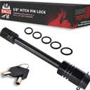 Vehiclex Hitch Pin Lock for Trailer Receivers (2.5" to 3") - 5/8" Locking Pin for Class III, IV - with Innovative Tubular Key, Resilient Against Dust, Mud, and Thieves
