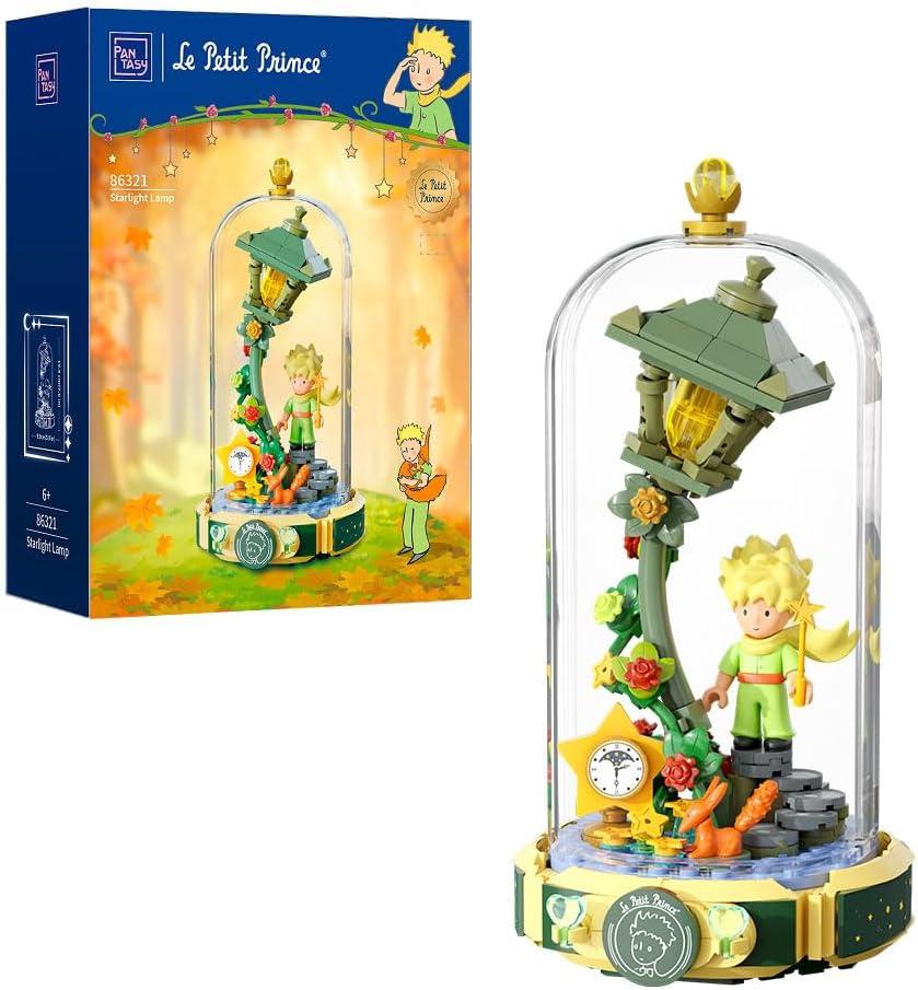 PANTASY Le Petit Prince Starlight Lamp Building Block Set-Creative DIY Model with Minifigure & Dust Cover Adults and Kids Premium Building Blocks for Home Decor