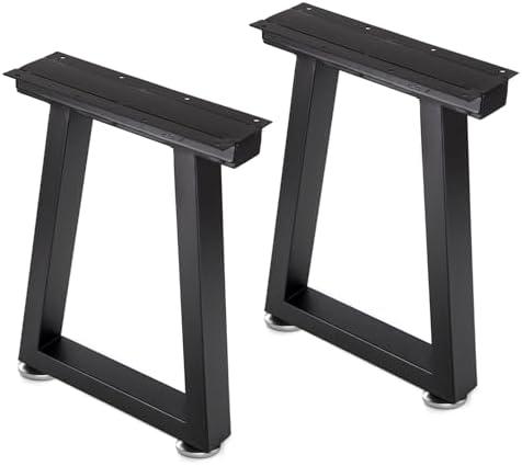 Taelakeni 16 Inch Metal Bench Legs, Heavy Duty Coffee Table Legs, Trapezoid