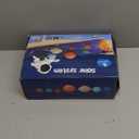 COOLDUCK 30 Pcs Wooden Solar System Model Board Toy Kit, Montessori Planet Balls Toys with Astronaut Figures, Preschool Learning Educational Puzzle, Space Knowledge Flash Cards Learning Toys for Kids