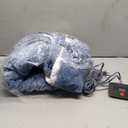 Westinghouse Electric Blanket Twin, Flower Jacquard Heated Blanket Twin Size with 10 Heating Levels and 1-12 Hours Auto-Off, Flannel to Sherpa Reversible, Machine Washable (62" x 84", Blue)