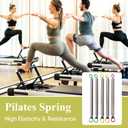 Colaxi 5-Piece Pilates Reformer Spring Set – Stainless Steel Replacement Springs for Home or Studio Pilates Bed, Color-Coded for Various Resistance Needs – Yellow, Red, Green