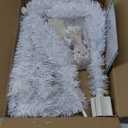 4ft Lighted Artificial White Christmas Tree | Leeheeyee Small Christmas Tree, Not Pre-lit White Tinsel Pine Trees with Lights, Ideal for Home, Office, and Xmas Tree Party Dcor