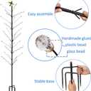 7.2FT Tall Wine Bottle Trees Stand for Garden Decorative, Rustproof Metal Bottle Tree Holder, Holds Up to 15 Bottles (Black)