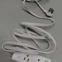 One Beat 10Ft Extension Cord with Multiple Outlets,Flat Plug Power Strip Surge Protector with 10 Ft Long Cord,6 Outlet 4 USB Ports (2USB C),Multi Outlet Wall Plug for Travel,College,Dorm Essentials (White)