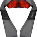 Nekteck Shiatsu Neck Massager with Heat for Pain Relief Deep Tissue, 2026 Upgraded 3D Back Shoulder Kneading Massage Pillow, Body Muscle Relaxation Tool Gifts for Him Her Mom Dad, Gray (NOT Cordless)