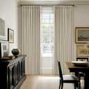 Oatmeal Pinch Pleated 100% Blackout Linen Curtains 100 Inch Length 2 Panels Pinch Pleat Curtains Black Out Light Blocking Room Darkening Drapes with Liner for Bedroom Living Room Window Cream Beige