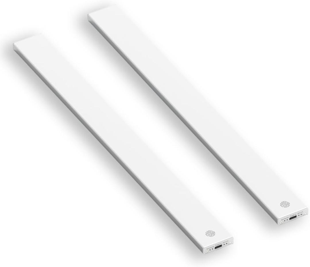 GARTO Motion Sensor Lights Indoor, 3 Color Temps Under Cabinet Lights, Closet Light Dimmable, 168 LED Rechargeable Battery Operated Lights for Kitchen, Counter, Stairs (2 Pack, 15.7in)