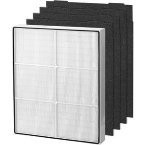 AP510 & AP450 Replacement Filter, Compatible with Whirlpool Whispure 8171434K 1183054K 1183054 AP300 AP350 AP450 AP510 Air purifiers, 1 True HEPA Filter + 4 Carbon Filters