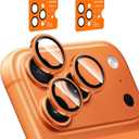 QHOHQ 2 Set Camera Lens Protector for iPhone 17 Pro Max/17 Pro/16 Pro Max/16 Pro/15 Pro Max/15 Pro, Individual Anti Shatter Lens Protector,[15FT Military Grade Protection],1-Second Auto-Install- Clear