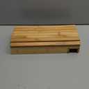 Sofa Arm Tray, 3-in-1 Magnetic Detachable Couch Arm Tray with 360 Swivel Phone/Tablet Holder, Bamboo Couch Cup Holder, Foldable Couch Armrest Table for Drinks, Snacks, Cups, Phones (Natural)