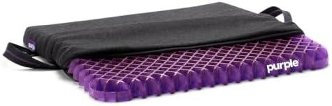 Purple Simply Seat Cushion, Lightweight 1.25" Low-Profile Gel Seat Cushion | GelFlex Grid for Car Seat, Airplane, Desk Chair - Pressure-Reducing, Temperature-Neutral, No-Slip - Made in USA
