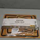 Kikcoin Wood Cutting Board Set of 3, Cutting Boards for Kitchen with Holder Dishwasher Safe Non-slip Chopping Board with Juice Groove, Wood Fiber Composite Cutting Boards