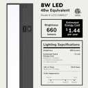 LAGOM Halo Under Cabinet Light, 18Inch Hardwired Dimmable LED, 2700K/4000K/5000K, Power Cord Sold Separately, Black, UC0118BK27