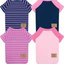 4 Pack Dog Sweaters Comfy Dog Clothes with Sleeves Puppy Shirts Pullover Pet Sweatshirt for Small Medium Large Dogs Boy Girl Doggy Outfits Cat Apparel, Purple, 3XL