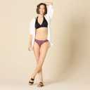 Amazon Essentials Women's Side Tab Bikini Swimsuit Bottom (Large, Brick Red Leopard)