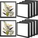 Geetery 10 Pack Shadow Box Frame 10 x 10 Inch Wood Frame Memory Display Case Bulk Shadow Boxes for Photo Flowers Memorabilia Wedding Bouquets Graduation Gift Pins Tickets Wall Awards Shell Decor