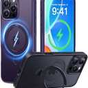 CASEKOO Ultra-Magnetic Stand for iPhone 16 Pro Case [Military Drop Protection] [Compatible with MagSafe] Shockproof Translucent Matte Slim Ring Holder Case for iPhone 16 Pro 6.3", Purple