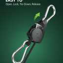 12-Pack 1/8 Adjustable Rope Hanger, Heavy Duty Ratchet Tie Down Strap with Reinforced Metal Gear, Ratcheting Pulley System Bungee Cord for Hanging Plants Grow Light and Various Tie-Down Uses