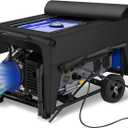 Porch Shield Generator Covers Running - Heavy Duty Waterproof Generator Rain Enclosure Tent Tarpaulin Shelter for 3500w-12000w Black（Top Opening）