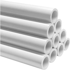 LESSO 10 PCS 1" PVC Pipe Furniture Grade, 3.28 FT feet DIY PVC Projects Set for Home, Greenhouse, Garden, Farm, Workshop, Spring,Summer, Sch.40 White [40" x 10 Pack]