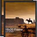 A PLUS MAX 16x20 Picture Frame Set of 2 Black Light Weight Wall Mount