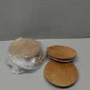 2 PCS 1 Gallon Mason Jar Lids Replacement Mason Jar Lids Ball Glass Jar Lids Walnut Color Wooden Lid with Silicone Seal Canning Jars Lids Only Fits 1 Gallon Jars (4, Natural Acacia)