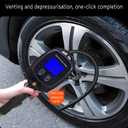 PINKJOY Digital Tire Inflator with Pressure Gauge, 250 PSI Air Chuck and Compressor Accessories Heavy Duty with Rubber Hose and Quick Connect Coupler with Display Resolution