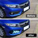 Daytime Running Light Assembly for Honda Civic 2016 2017, 3 Color DRL Driving Fog Lamp Waterproof Bright Amber Turn Signal Light Assembly Kit,1 Pair