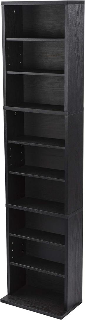 Atlantic Herrin Media Storage Cabinet  Protects & Organizes Prized Music, Movie, Video Games or Memorabilia Collections, PN 74736250 in Ebony