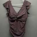 Blooming Jelly Women One Piece Swimsuit Plus Size Tummy Control Bathing Suit Full Coverage Swim Suits 2025 (XXL, Grey Purple)
