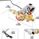 100W 110V Water Pressure Booster Pump 15 PSI Household Automatic Home Booster Pump with Water Flow Switch for Home Kitchen Bathroom Irrigation