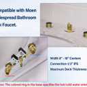 Upgraded Series Rough-In Valve with Drain Assembly,1/2-Inch IPS Connections,Compatible with Moen Widespread Bathroom Sink Faucet,S9000-series,Brass Construction