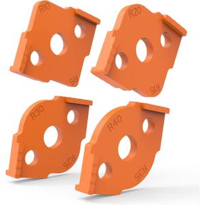 Radius Jig Router Templates Corner Radius Routing Templates, ABS+CNC high Hardness Processing Glue, Routing Rounded Corners Router Bit Templates, R5 R10 R15 R20 R25 R30 R35 R40 (1 Set of 4 Packs)