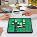 Magnetic Reversi Board Game Set 9.76" with Folding Board Classic Travel Games for Kids and Adults