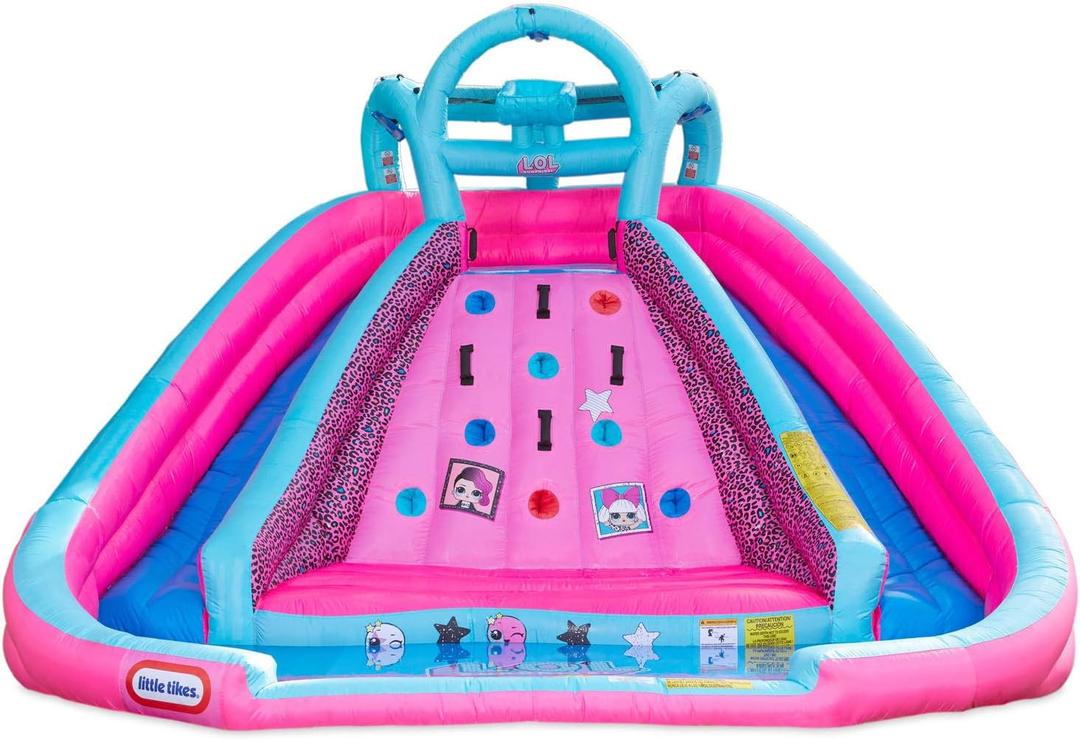L.O.L. Surprise Inflatable River Race Water Slide with Blower, 161.00''L x 169.00''W x 103.00''H