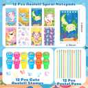 Giegxin 110 Pcs Axolotl Party Favors Axolotl Birthday Party Supplies Cute Animal Mini Notebooks Pens Stamps Bracelets Stickers Organza Bags Set for Birthday Gifts Office School Classroom Rewards