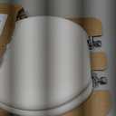 Mayfair Padded Toilet Seat with Chrome Hinges, Soft Vinyl over Wood Core Seat, Made in USA, Round, White
