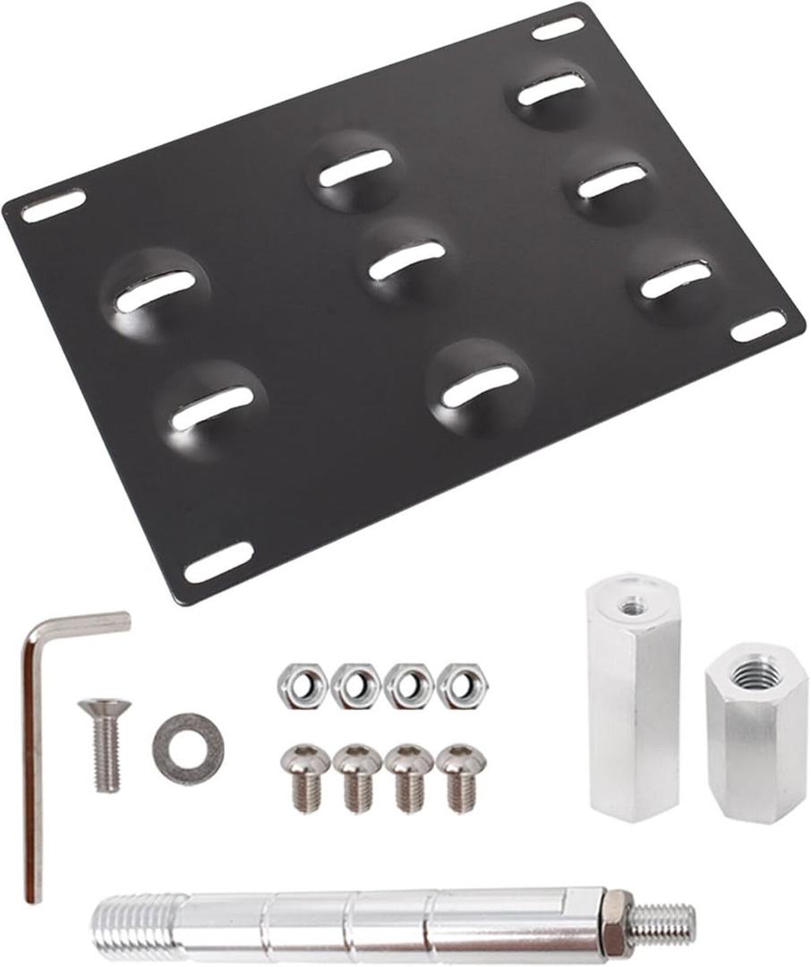 munirater Front Bumper Tow Hook License Plate Bracket Replacement for GLK GLC GLA 2010-2020 C E Class Without Trailer Holes