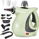 Spurgehom Handheld Steam Cleaner, Portable Steamer with Large Capacity,11-Piece Accessory Set for Floor, Car, Carpet, Upholstery, Couch, Tile, Windows Cleaning (Green)