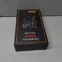 Rechargeable Electric Wine Gift Set - Aerator, Vacuum Stoppers, Foil Cutter and Bottle Opener for Home Bar and Outdoor Parties (Silver)