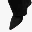 NEWBELLA Women's Suede Knee High Boots - Slip-On Trouser Boots Stiletto Heel, Casual Versatile Tall Boots for Fall & Winter Fashion