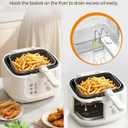 KEINVE 2.5L Electric Deep Fryer with Basket for Home Use, White